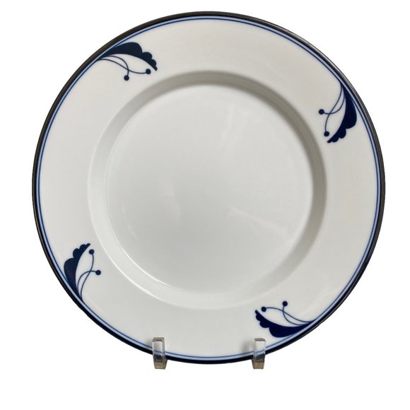 Vintage Dansk Flora Lne Bayberry Blue Japan Portugal Salad Plates Set Of 2 - Picture 8 of 9